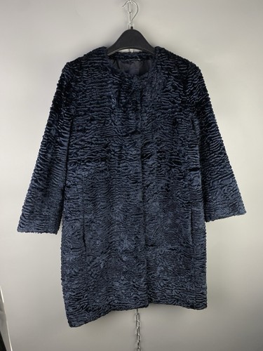 S Max Mara Womens Acetate Polyester Blue Button 3/4 Sleeve Coat Size S / US 6 - Picture 2 of 19