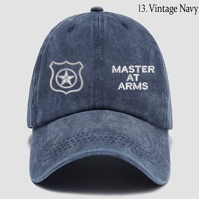 Custom Embroidered Hat Navy Master at Arms (MA), Veteran Cap, Trucker Hat, Gift