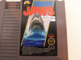 Vintage Authentic Nintendo NES Interactive Video Game Cartridge JAWS in Sleeve