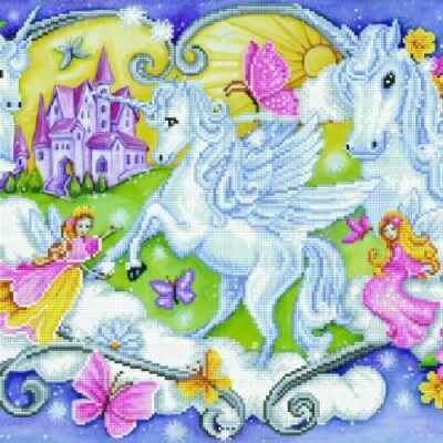 LAST ONE DISNEY Diamond Dotz Diamond Embroidery Art Kit 29''x21'' Princess Magic