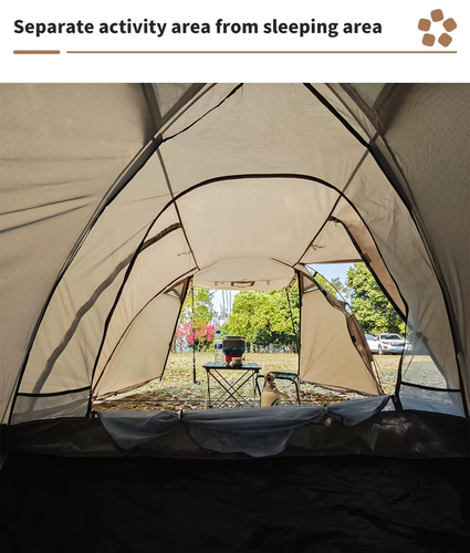 Fireproof Hot Tent 2 Person Waterproof Extend Dome Tent with Stove Jack Skirt - Picture 18 of 24