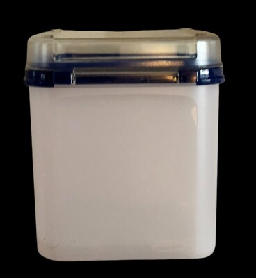 Tupperware Modular Mates #1621-4 + Grid 17 Cup Storage Container Hinged Lid Navy