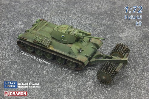 1/72 Heavy Hobby WWII T34/76 Soviet Medium Tank With Mine Roller #PK-72005 - Picture 14 of 16
