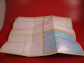 Uncharted Waters Nintendo NES Foldable Promo Map Poster Insert ONLY #L1