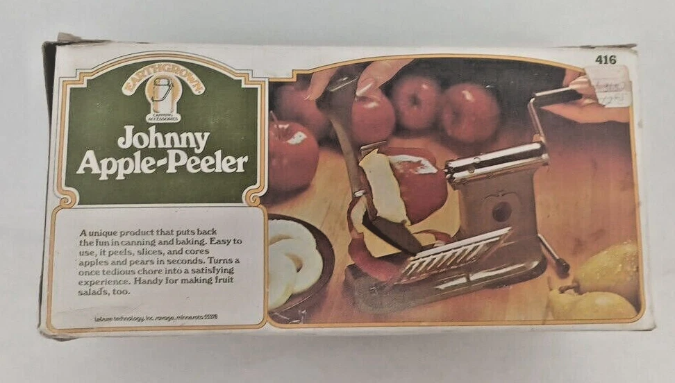 Vintage JOHNNY APPLE-PEELER #416 - EARTHGROWN - CORE / SLICE / PEELING MACHINE