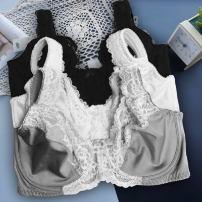 UK Übergröße Damen BH Bügel Spitze Sexy Dessous Plunge Büstenhalter BH Top