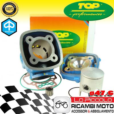 Gruppo Termico ParmaKit Per Piaggio NRG, Derbi, Aprilia | Cilindro Alluminio 47.6 Mm | Pistone Monosegmento