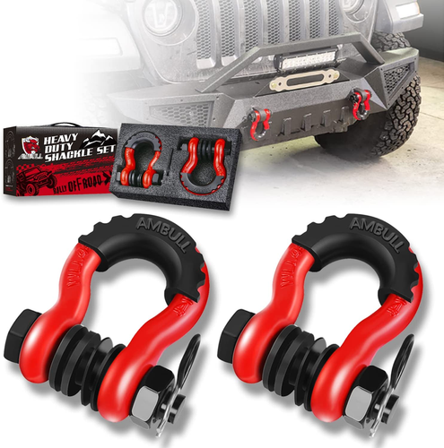 Shackles 3/4 Inch D Ring Shackle (2 Pack) 45,000Lb Break Strength with 7/8 Inch - Picture 9 of 12