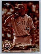 2018 Topps Chrome #191 Jon Lester Sepia Refractor