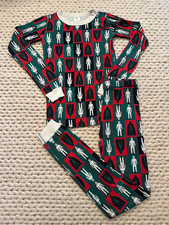 Hanna Andersson Boys Long John Pajamas Sz 150 US 12  EUC  STAR WARS HOLIDAY