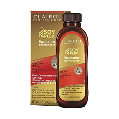 Clairol Professional SOY4PLEX Liquicolor 4R 45R Light Red Brown 2 oz / 59ml NEW!