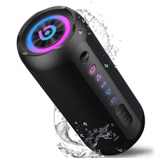 Portable Bluetooth Speaker IPX7 Waterproof Bluetooth 5.4 LED Lights