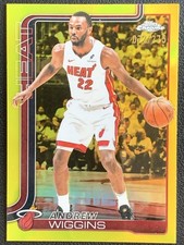 Andrew Wiggins 2025-26 Topps Chrome Yellow Refractor Base /275 #180