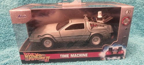 Voiture Miniature DeLorean Volante - Retour Vers Le Futur II - Échelle 1/32, Métal, Couleur Argentée - Jada Toys