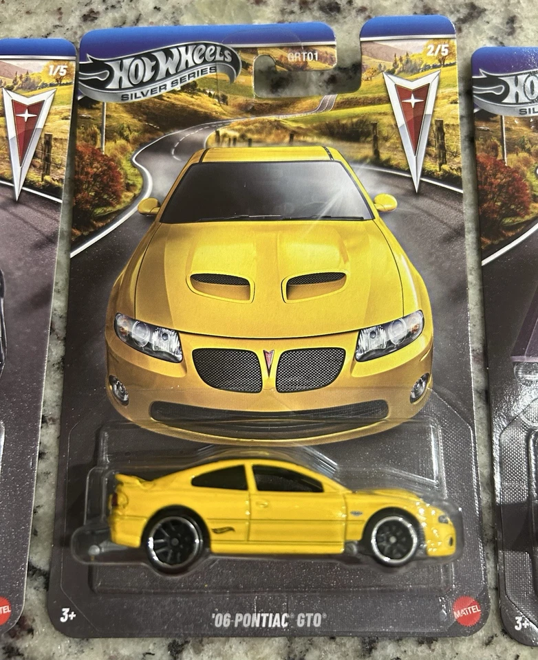 🔥2025 Hot Wheels Walmart Exclusivo Serie Plata PONTIAC-JUEGO DE 5 con persecución 🔥 Foto 2 de 4