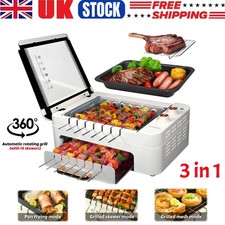 Image of 1000W Smokeless Electric Barbecue Grill 3 In 1 Indoor BBQ Grill 3 Cooking Modes