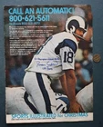 Los Angeles Rams QB Roman Gabriel Signed / Autographed 1960-70s ad with quote --