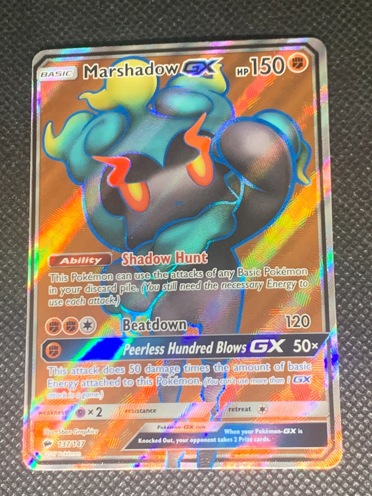Marshadow GX 137/147 - Burning Shadows Pokemon Card - VLP