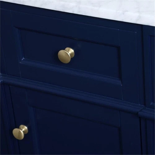 Elegant Decor Williams 18" Single Marble Top Bathroom Vanity in Blue - Picture 12 of 16