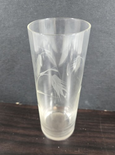 Noritake Sasaki Etched Wheat Crystal Cut Tom Collins Glasses Lot Of 6 - Picture 3 of 3