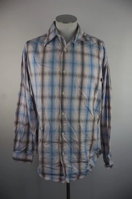Marlboro Classics Chemise Homme Collet Manches Longues Coton Carreaux Taille XL - Photo 1/4