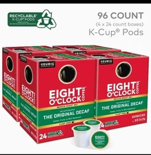 Eight O'Clock Coffee Decaf Single-Serve Coffee K-Cup Pods Medium Roast
