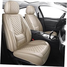 Chezope Automotive Car Seat Covers Front Pair Set Front Pair Beige Beige