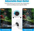 Aquarium Accessories Air Pump/ Fish Tank Air Bubbler/Adjustable Dual-Outlet/60Hz