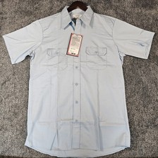 Vintage Sears Best Work Shirt Mens Large Tall 16-16.5 Blue Short Sleeve NWT