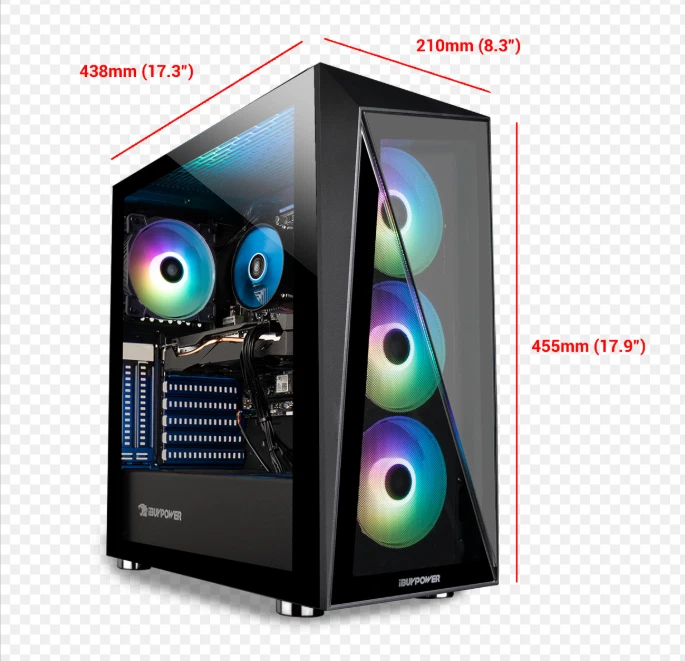 Gaming Desktop Computer PC Intel i7 16GB RAM 512GB SSD 2GB GPU WIN10 ARGB - Image 3 of 4