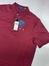 NWT Polo Ralph Lauren Mens L Classic Fit Polo Shirt Red Flesh Pony 100 Cotton
