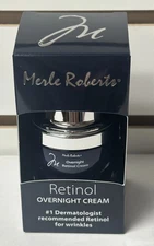 MERLE ROBERTS RETINOL OVERNIGHT CREAM Full Sz. 1oz/30ml NEW
