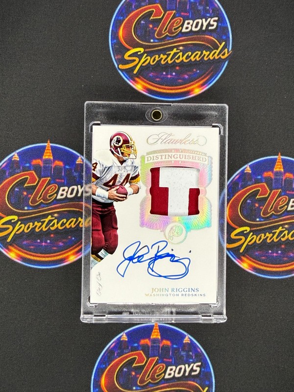 JOHN RIGGINS 2017 Panini Flawless Distinguished Platinum Patch Auto 1/1
