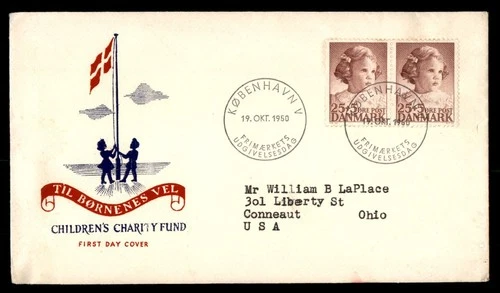 Mayfairstamps Denmark FDC 1950 Young Girl Childrens Charity Fund First Day Cover