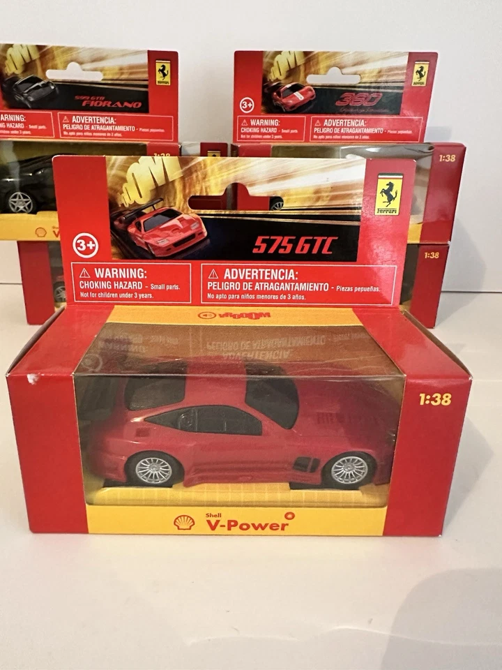 Shell 1:38 Ferrari Lot of 6 cars 599 GTB (x 2), FXX, F430, 575 GTC, 360 box - Image 3 of 4