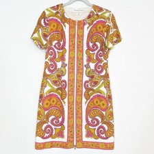 Trina Turk Arboretum Floral Paisley Short Sleeve Dress Women's 4