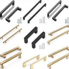 Gold/Black/Bronze Knurled Kitchen Cupboard/Bathroom Wardrobe Door Handle