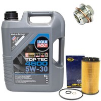 MotoröL Set 5W-30 5 Liter + ÖLfilter Sh 422 P + Schraube FüR Audi A6 2.0 100 Ps