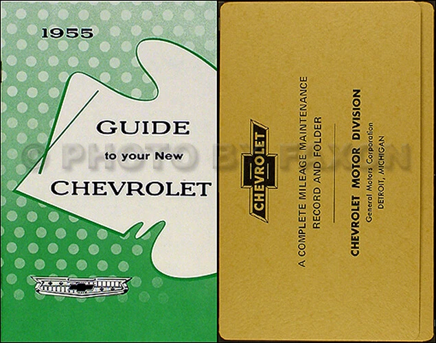 1955 Chevrolet Car Owners Manual with Envelope Chevy 150 210 Bel Air Wagon Nomad