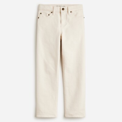 New CREWCUTS J.Crew Boys Size 16 Relaxed-Fit Stretch Jeans in Ecru Wash BX781