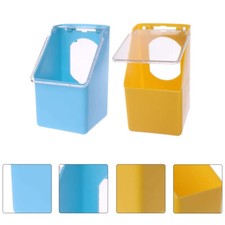 2Pcs Pigeon Hanging Box Cage Feeding Container Food Feeder Watering Supplies