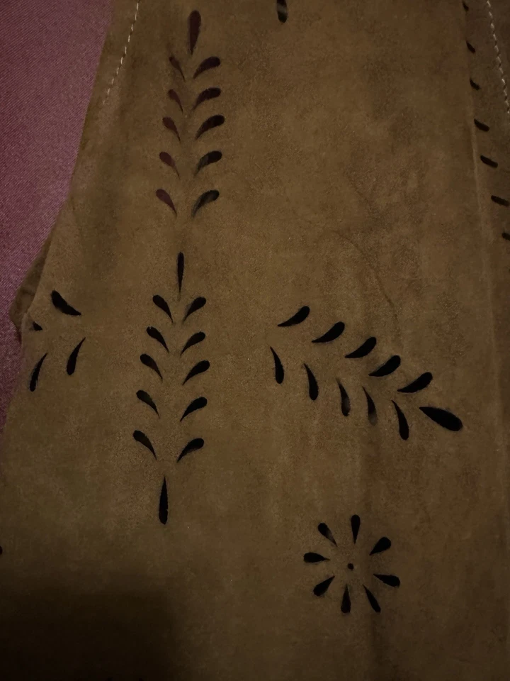 Sundance Wolf Moon Rosa Lee Suede Long Duster Fringe Vest Size M New - Image 3 of 4