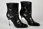 thumbnail 1  - Black Jante WRAP AROUND ZIPPER Ankle Boots 4&#034; CHROME Stiletto Heel SIZE 8