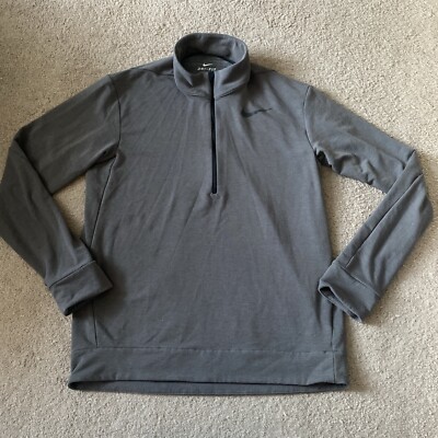 Men’s Nike Dri Fit 1/4 Zip Pullover Size M Gray