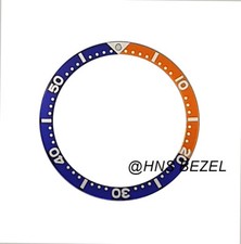 BEZEL INSERT FOR MEN SEIKO 7002,6309,7S26,SKX007K2 DIVER AUTOMATIC BLUE ORANGE