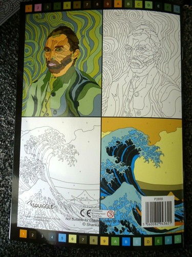 ADVANCED COLOUR BY NUMBERS - ADULTS COLOURING BOOK - ART - Famous paintings - Picture 3 of 6