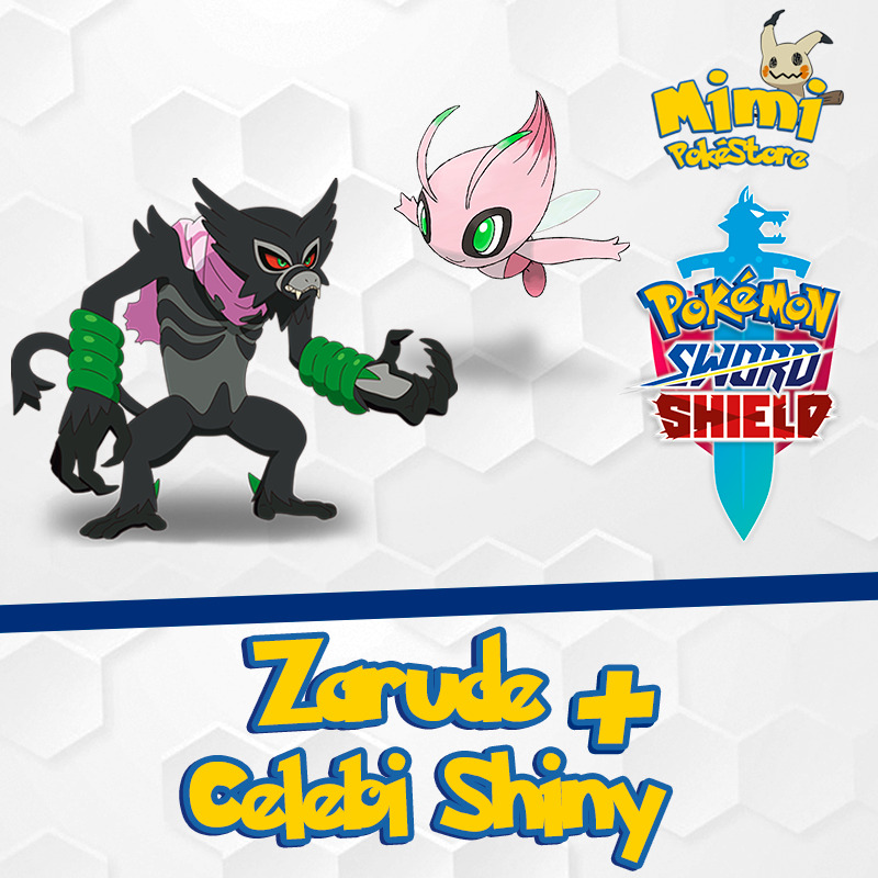 Pokemon Sword Shield detail Dada Zarude and Shiny Celebi distribution