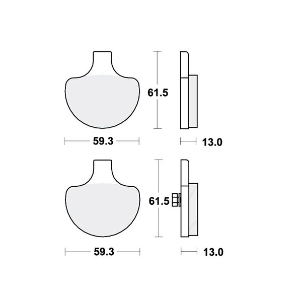 TRW BremsbeläGe Vorne Passend FüR Harley Davidson XLH 883 Sportster 1988-1999-image