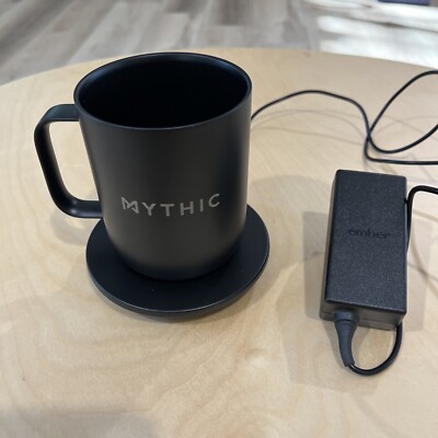 Ember 10 oz Ceramic Temperature Controlled Smart Mug Black (CM191400US) MYTHIC