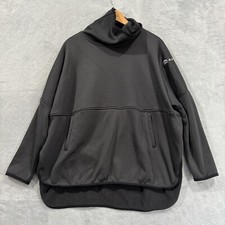 The North Face Hoodie Womens Hi-Low Large Gray Pullover Funnel Neck Warm